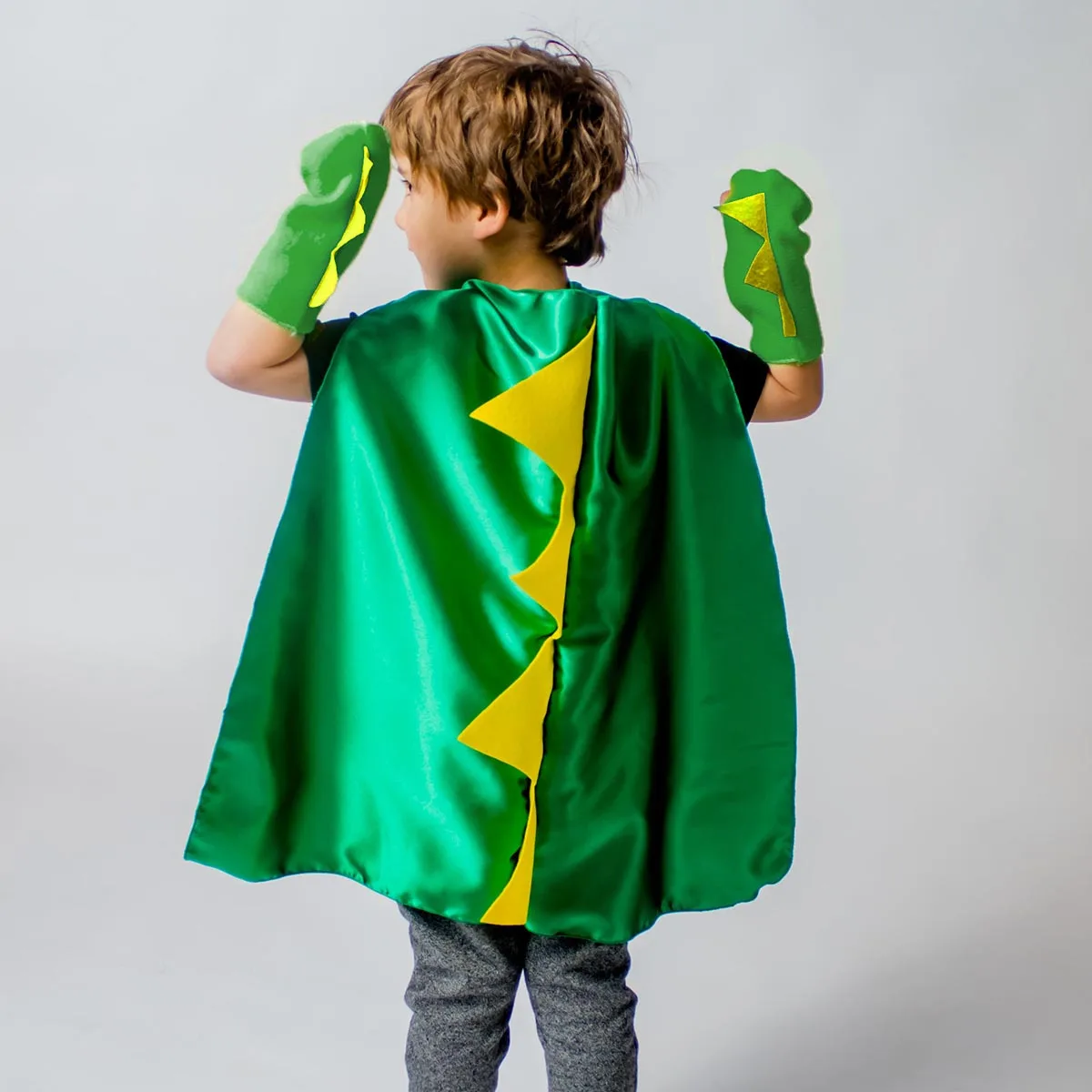 1Set Kids Dinosaur Cape Dragon Wristband Costume Cloak Spikes for Halloween Dress Up Pretend Play Party Kids Dinosaur Cape