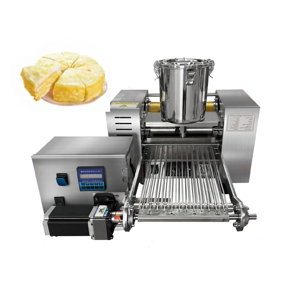 6-12 Inch Automatic Flipping Thousand Layer Pancake Mille Crepe Cake Machine Mango Durian Spring Roll Skin Crepes Making Maker