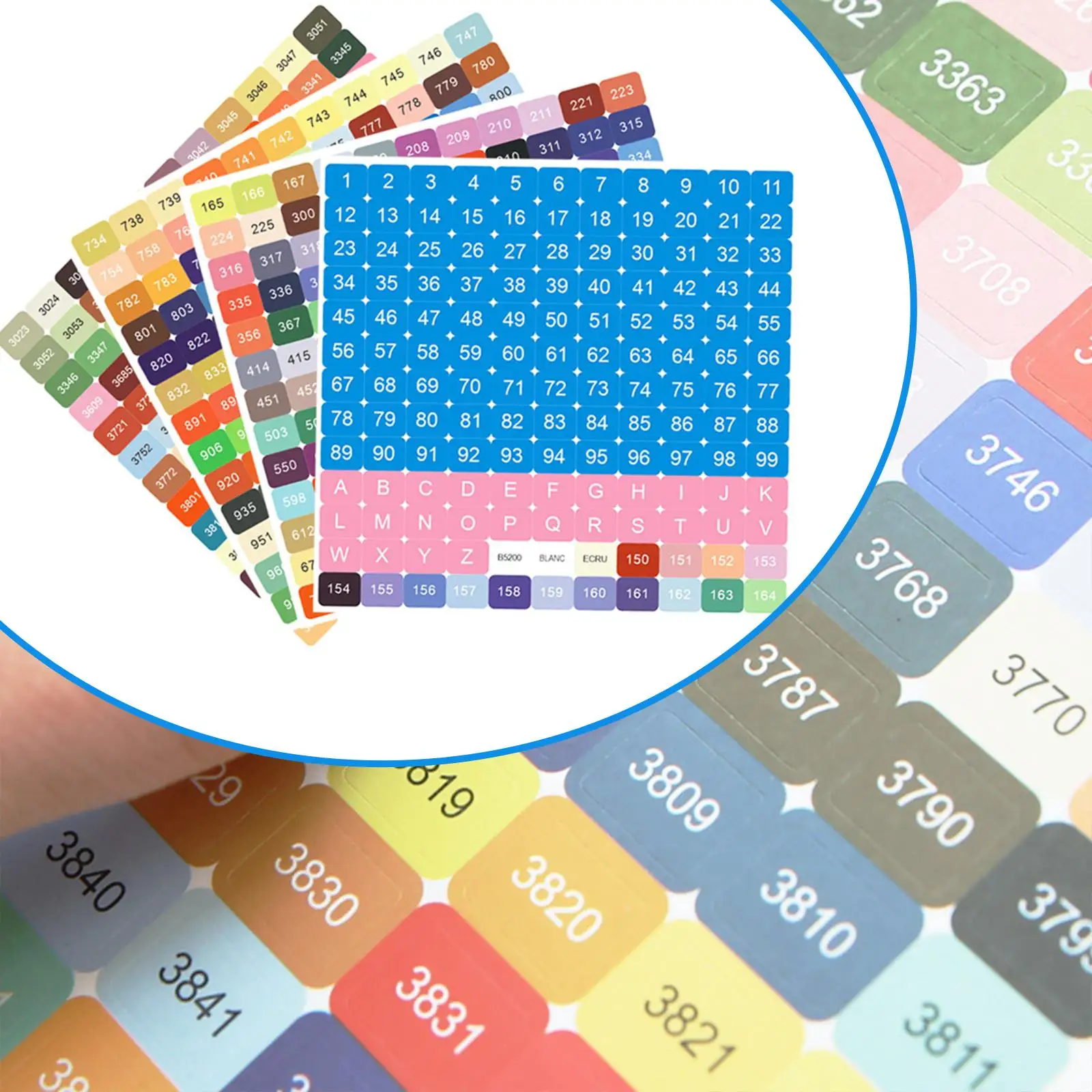 447 DMC Color Number Label Stickers Organizer DMC Floss Number Stickers for