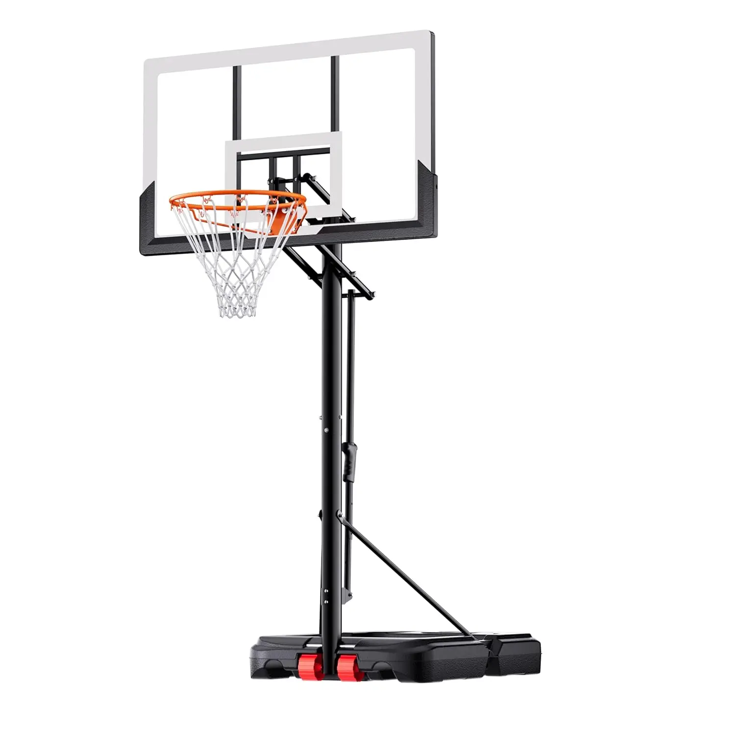 

Баскетбольное кольцо, портативная регулируемая баскетбольная стойка с щитом 45/48 дюймов, устойчивое утяжеленное основание для улицы, на заказ