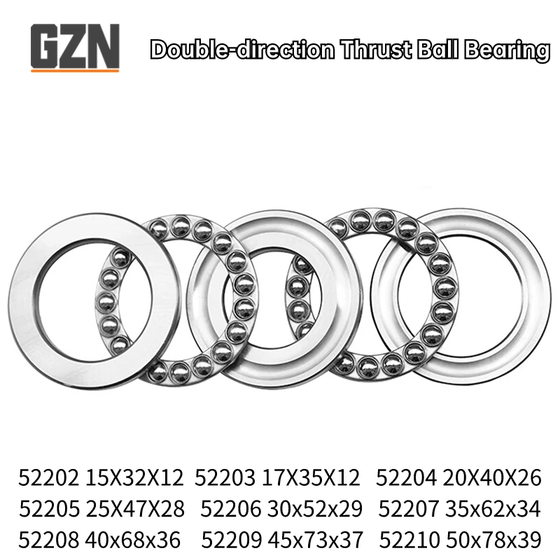 1PCS 52202 52203 52204 52205 52206 52207 52208 52209 52210 38602 Double-direction Thrust Ball Bearing