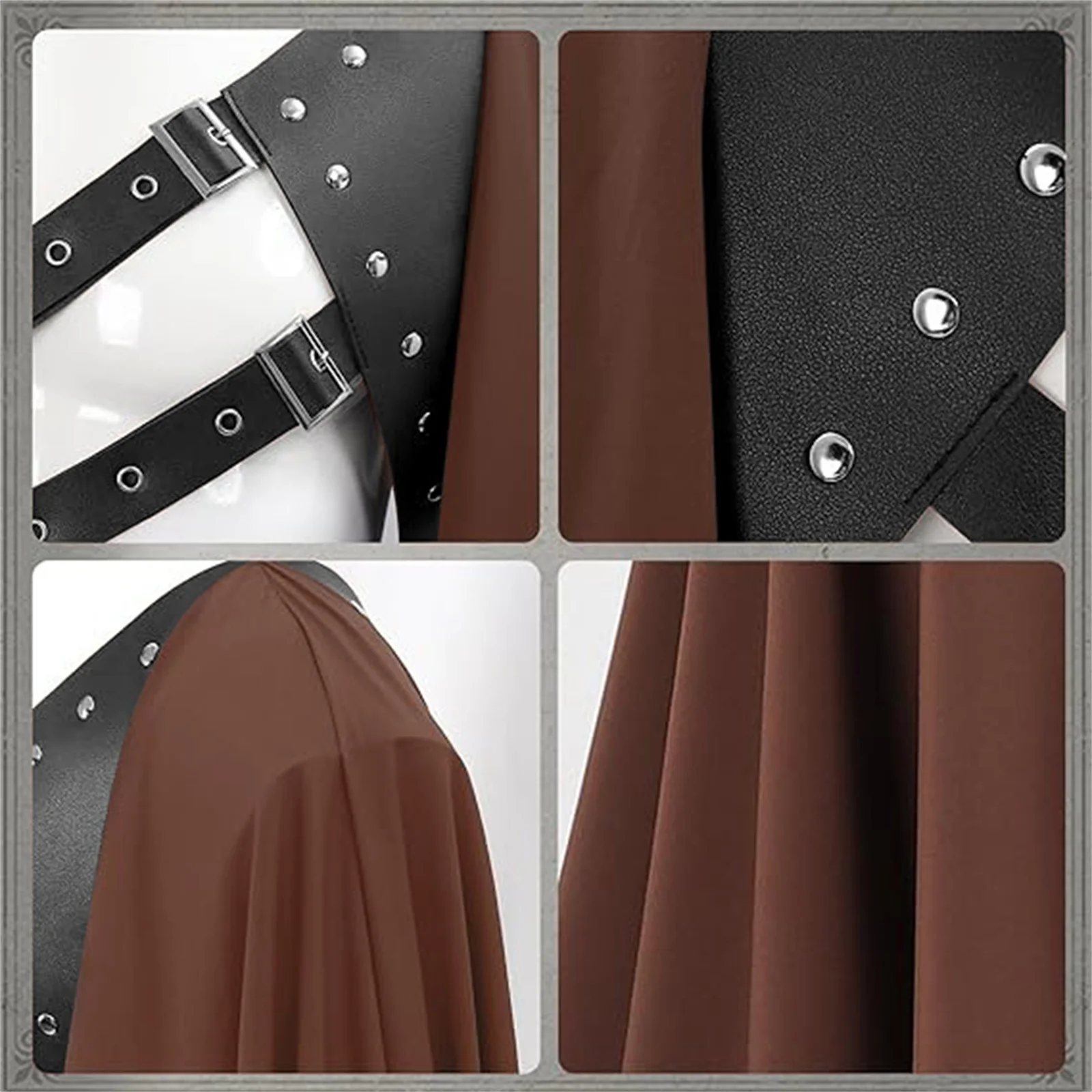 Cape médiévale demi-épaule pour hommes adultes, châle Steampunk de la Renaissance victorienne pour fête d'halloween