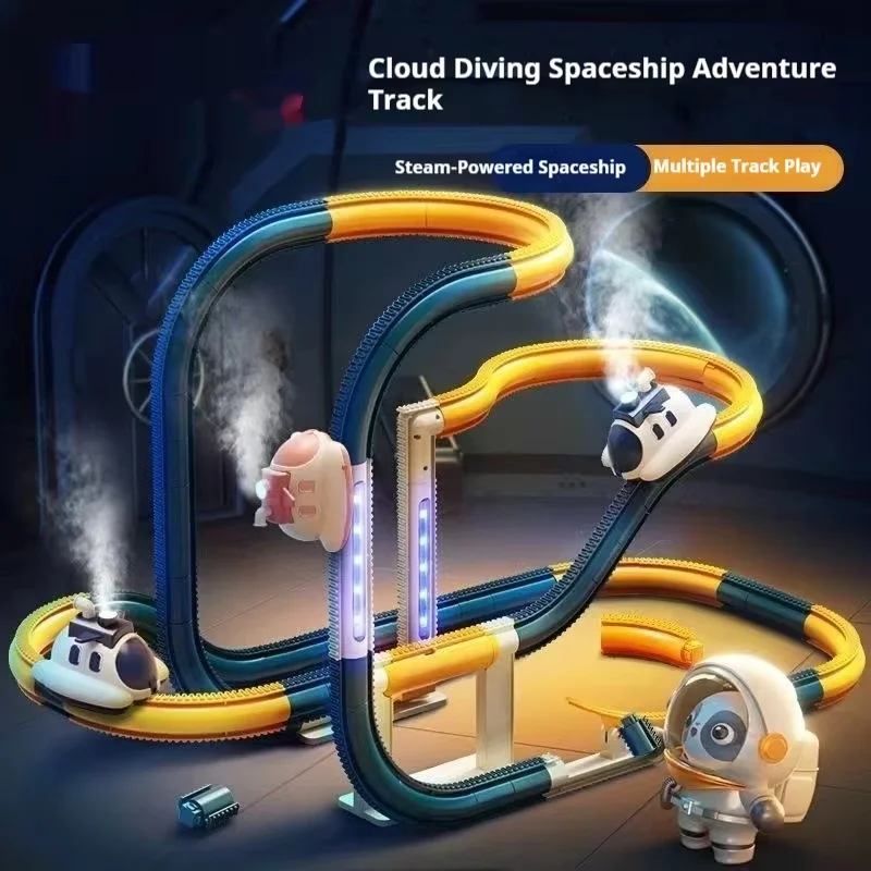 Nowe zabawki dla dzieci, elektryczne pociągi, statki parowe, samochody, seria edukacyjnych, składanych ozdób kolejowych, prezenty urodzinowe.