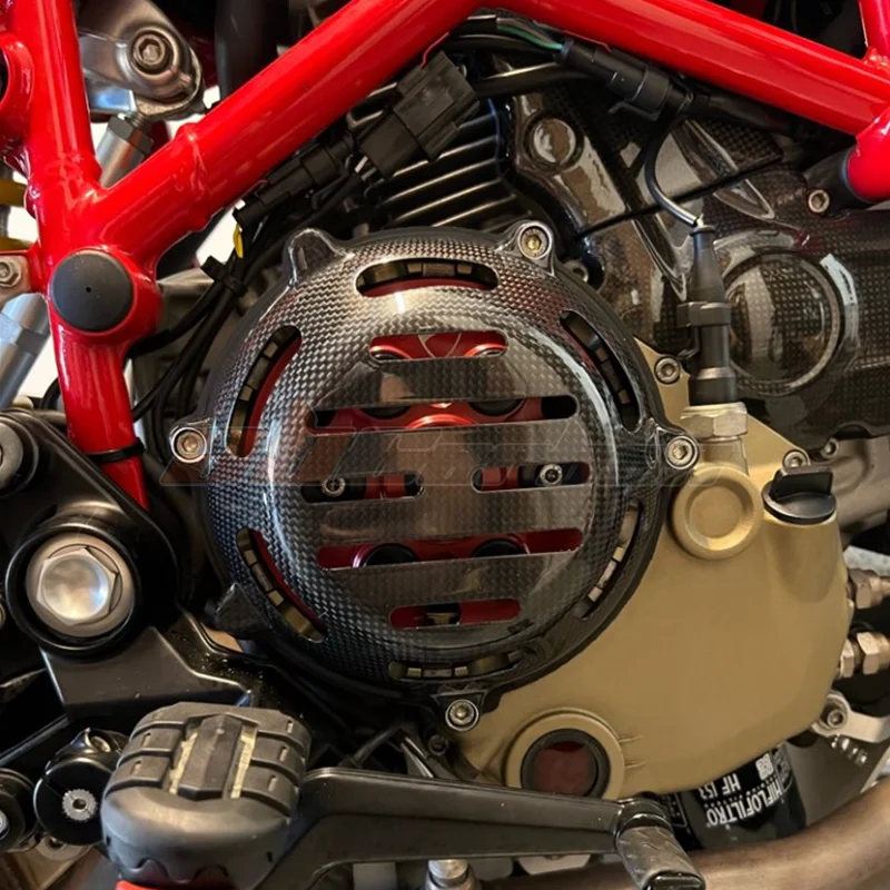 

Side Engine Generator Clutch Case Cover Fairing ( Dry Clutch ) For All Ducati Full Carbon Fiber 100%