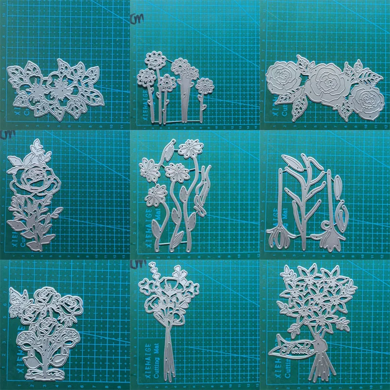 Blume Metall Schneidwerk zeuge Form Scrap booking Dekoration Papier Handwerk Messer Form Klinge Stanz schablone Präge Schablonen