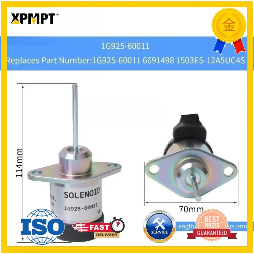 1G925-60011 1503ES-12A5UC4S 6691313 6691498 For Bobcat S205 S510 S530 S130 S150 S160 S175 Fuel Shut Off Solenoid Excavator