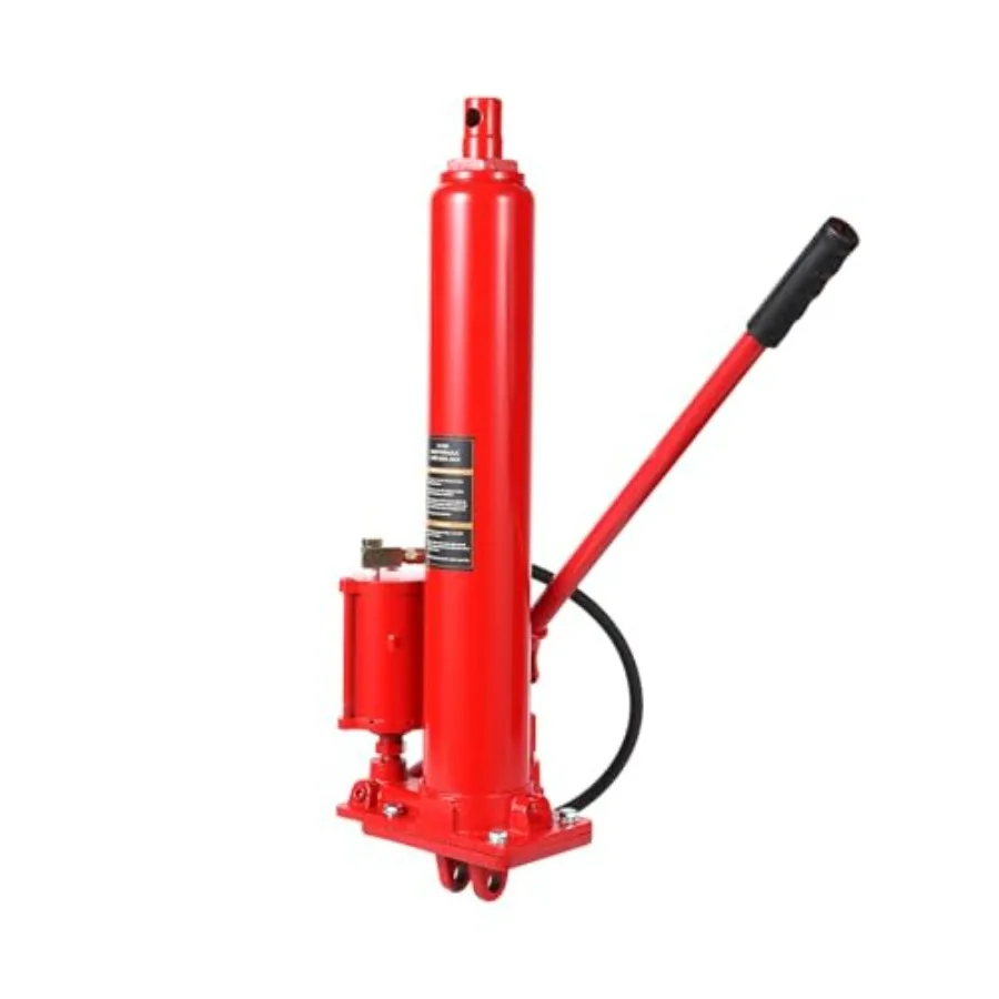 

8-Ton Hydraulic Ram Jack with Air Pump for Heavy-Duty Vehicle Lifts Durable Steel Construction Black Finish Efficient Dual-Acti