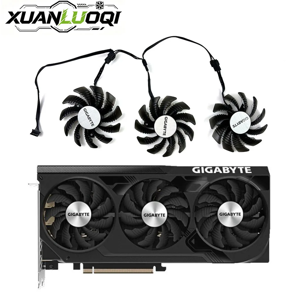 New Cooling FAN 78MM 4PIN PLD08010S12HH For GIGABYTE GeForce RTX4070 4070ti WINDFORCE OC 16G Graphics Card Replacement Fan