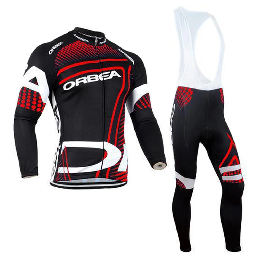 

Orbeas Winter Cycling Jerseys Set Men Bike Clothes Long sleeves Bicycle Clothing