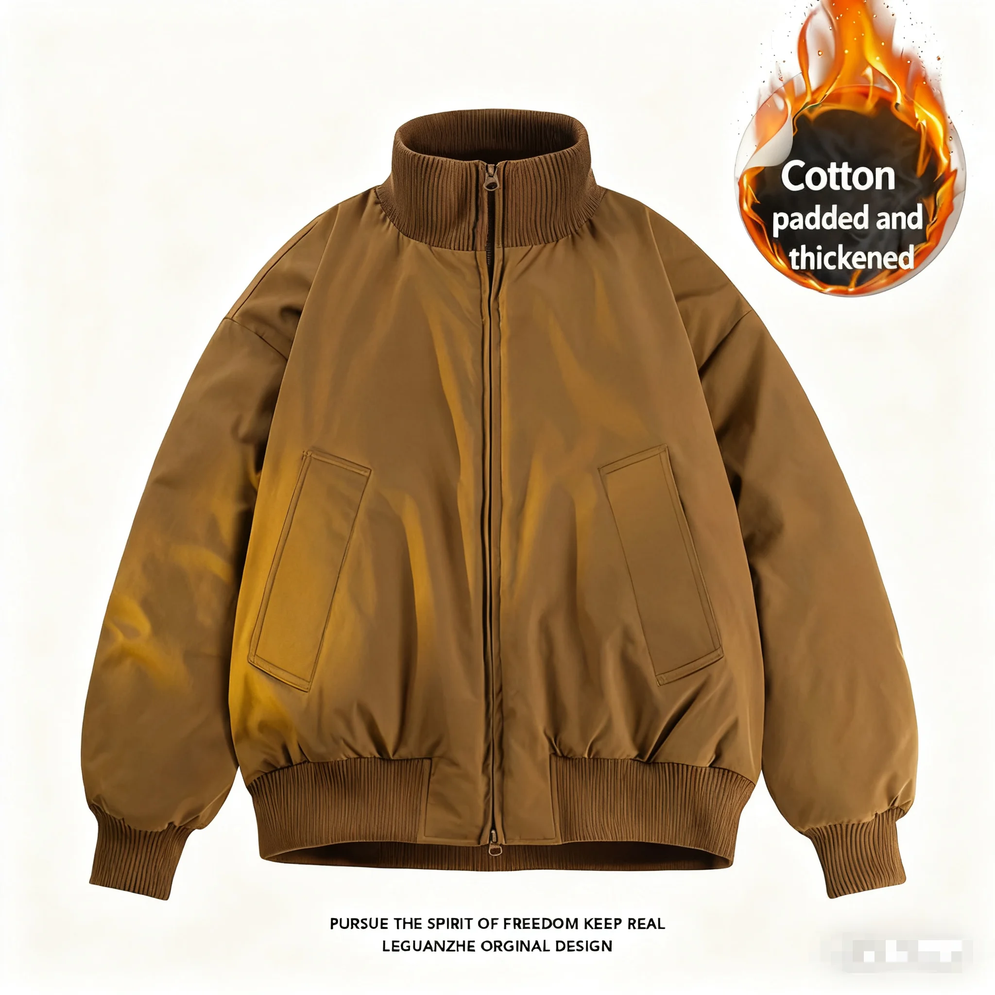 سترة طيار أمريكية عتيقة مقاس 5XL للرجال، معطف منتفخ قصير مناسب للرجال، سترات بيسبول قطنية سميكة للرجال #2