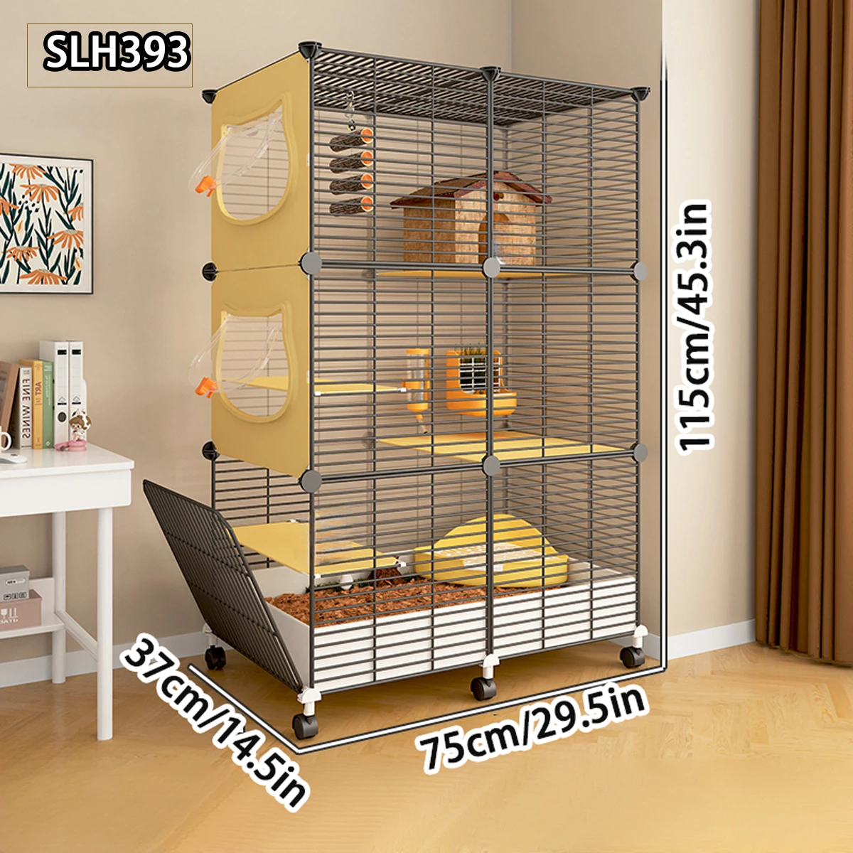 Chinchilla cage special cabinet cage home large villa squirrel breeding cage encryption large space multi-layer platform