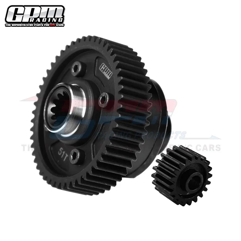 GPM Koolstofstaal + 7075 Aluminium Midden Compleet Differentieel 7796 #   Voor TRAXXAS 1/5 X-MAXX 8S XRT 1/6