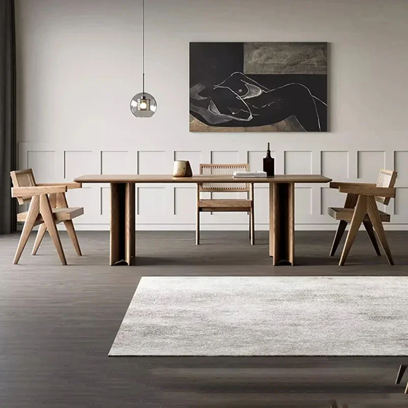 

Center Set Dining Tables Restaurant Stone Modern Multifunctional Table Floor Modern Mesa Comedor Livingroom Furniture Set