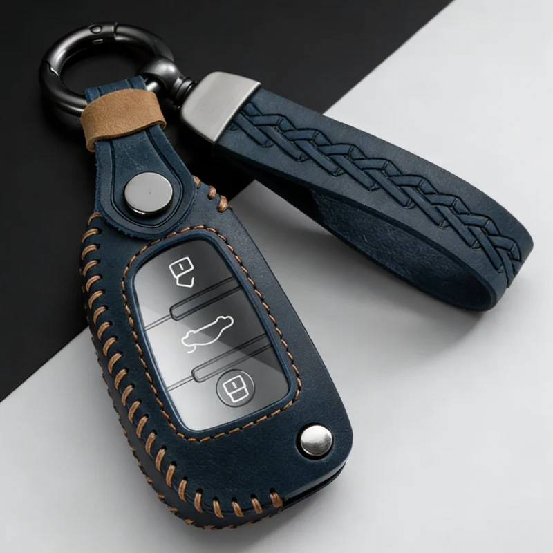 

Car Flip Key Cover Case For Audi C5 C6 R8 A1 A3 A4 A5 A6 A7 Q3 Q5 Q7 S6 B6 B7 B8 8P 8V 8L TT RS RS3 S3 Sline Accessories