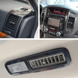 For Mitsubishi Pajero V80 V93 V95 V97 V98 2007-2021 Carbon Style A/C Air Outlet Vent Stickers Cover Trim Car Styling