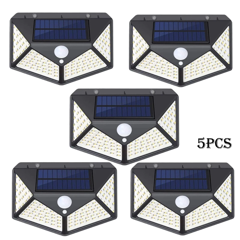 1-12 stuks zonne-verlichting buiten 100 LED wandlamp bewegingssensor verlichting waterdichte zonne-straatverlichting voor tuin veranda tuin garage
