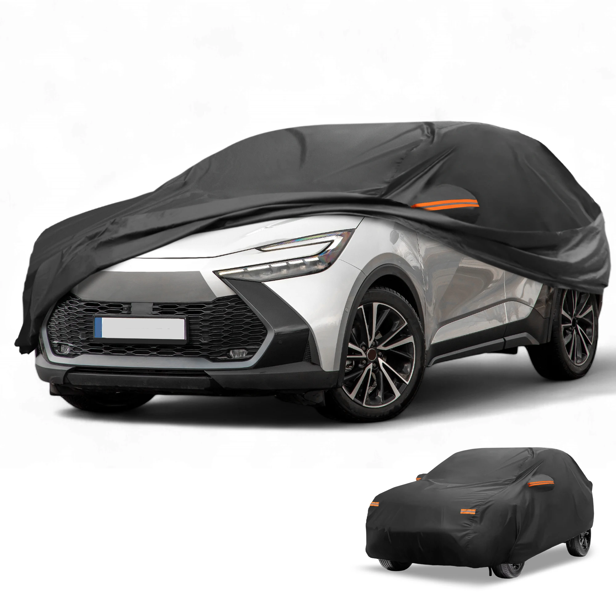 

Автомобильный чехол Motoforti, водонепроницаемый, всепогодный для Toyota C-HR, черный 210D-PU с молниями