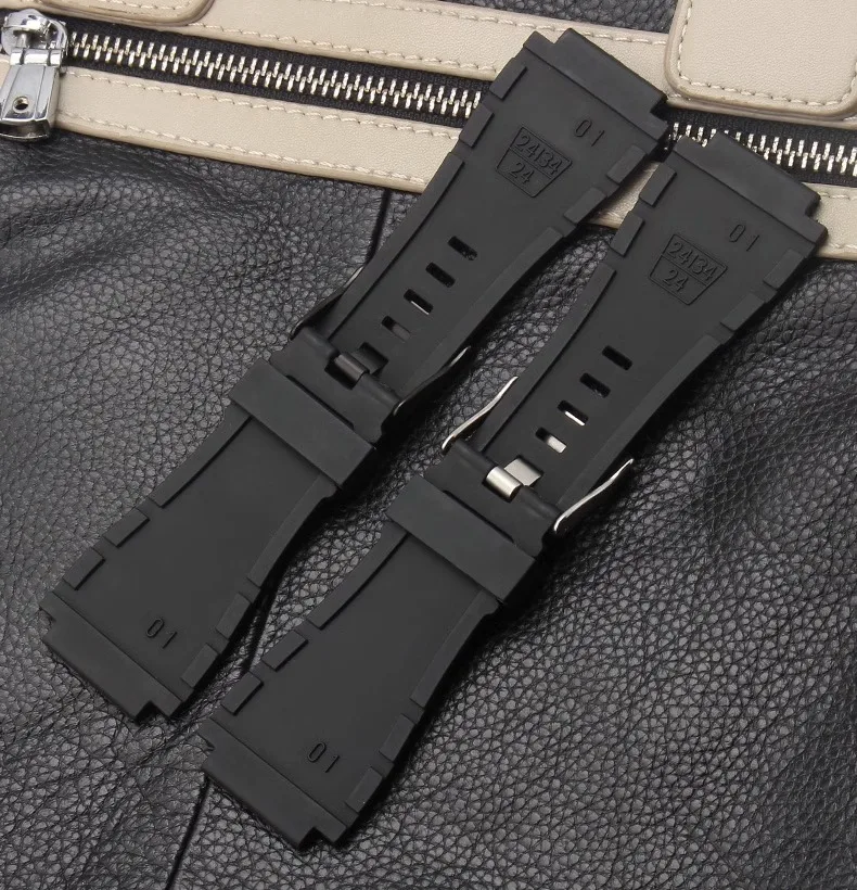 Rubber Watch strap men\'s Bracelet  For Bell Ross BR01 BR 03-92 Diver 24mm Outdoor Sports Waterproof Wristband Ladies Watchbands