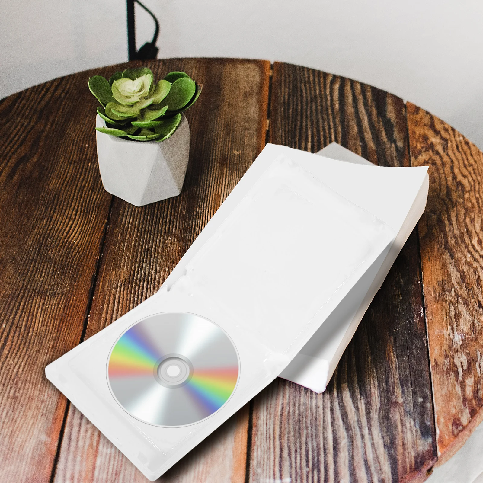 Plastic DVD Storage Bag Case with Insertable Pages 12-Disc CD Box Reusable Media Pouch for Protects Discs CDs DVDs and More for