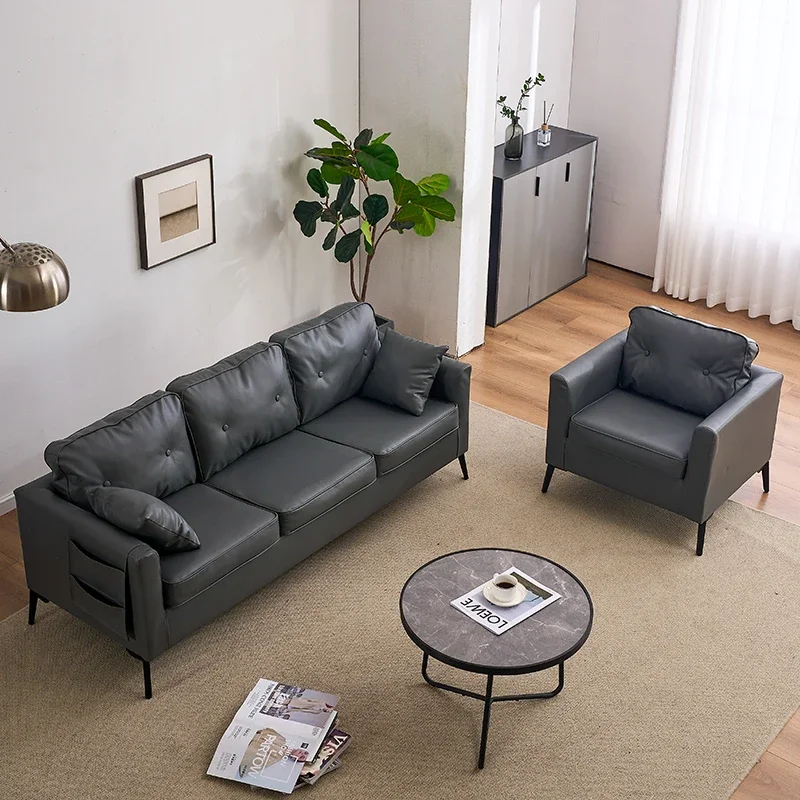 Caixa de recepção e aluguel Mod, simples para três pessoas, sofá de escritório