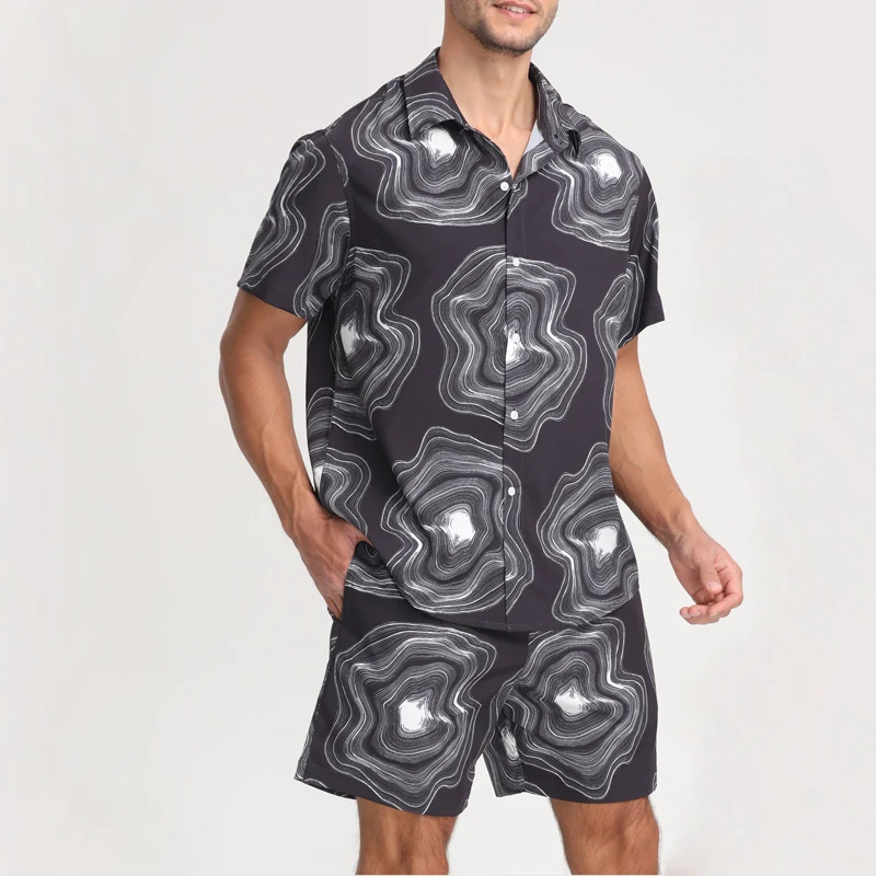 

Summer Men's Shirt Set 2 3D Printed Casual Wear Loose Casual T-shirt And Beach Shorts Set Beach Vacation Comfort Hawaiian Set