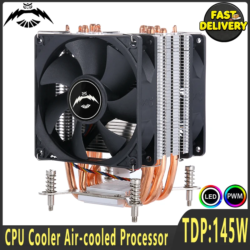 

PC Cooling Fan 2/4/6 Heat Pipe x79 x99 Cooler Air-cooled Cpu Fan 3pin/4pin TDP:145W Compatible LGA2011 2066 115x 1200 1700 i5 i7