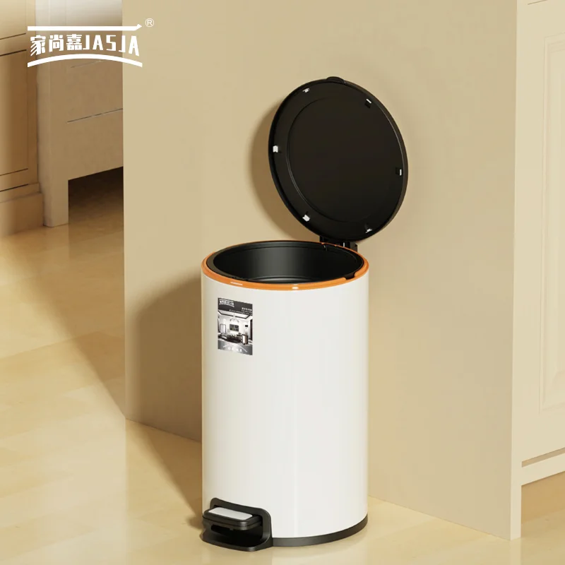 

Stainless steel minimalist trash durable creative high-value sanitary bucket household living room simple bucket large capacity