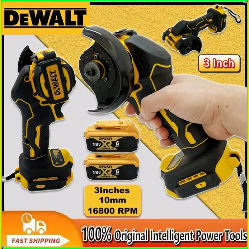 

Аккумуляторная угловая шлифовальная машина DEWALT 3 дюйма для резки и полировки, электрическая алмазная шлифовальная машина