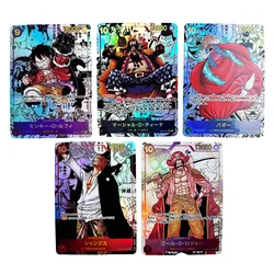 Anime One Piece OPCG New Emperor OP09 Manga Ruffy Shanks Buggy Teach Roger Poster Replik Japanisches Spiel Anime Collection Karten