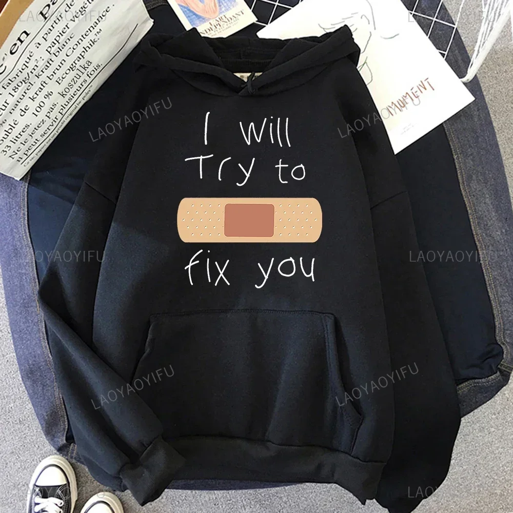 2024 Coldplay The Spheres Hoodies I Will Try To Fix You Print Hoodie Autumn Hoodies Classic Unisex Vintage Hooded Sweatshirts