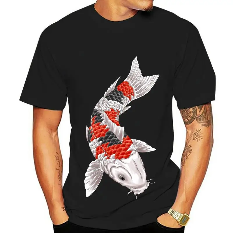 Japan Tattoo Style Japanese Koi Carp Fish T Shirts Men T-Shirt Male Female Slim Fit Unisex Short Sleeve Teeshirt Hanukkah