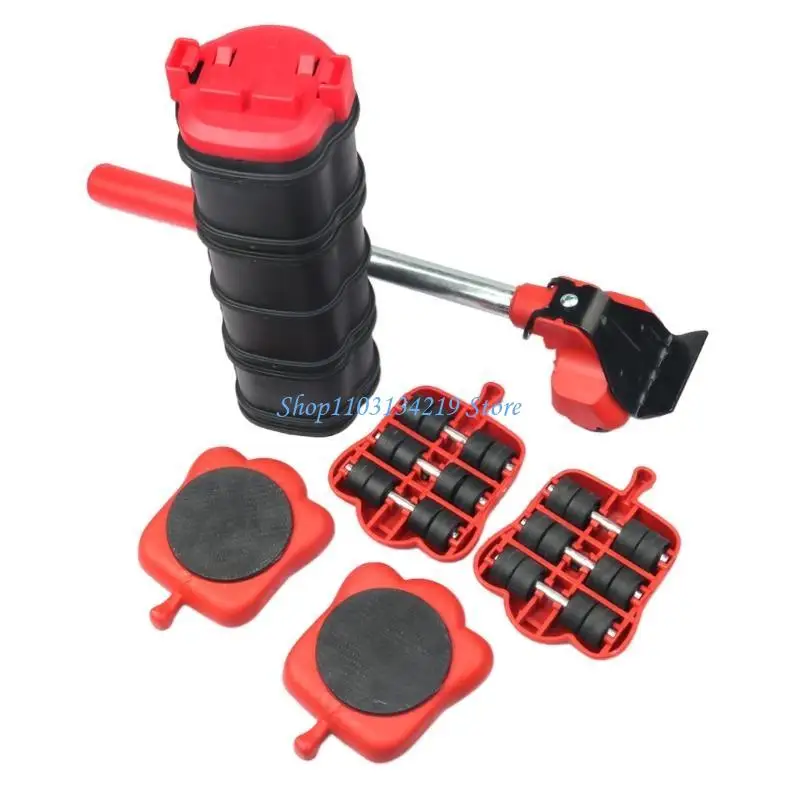 N5KC Heavy Duty Furniture Lifter 4 Appliance Roller Sliders with 660 lbs Load Capacity Adjustable Height Lifting Tool