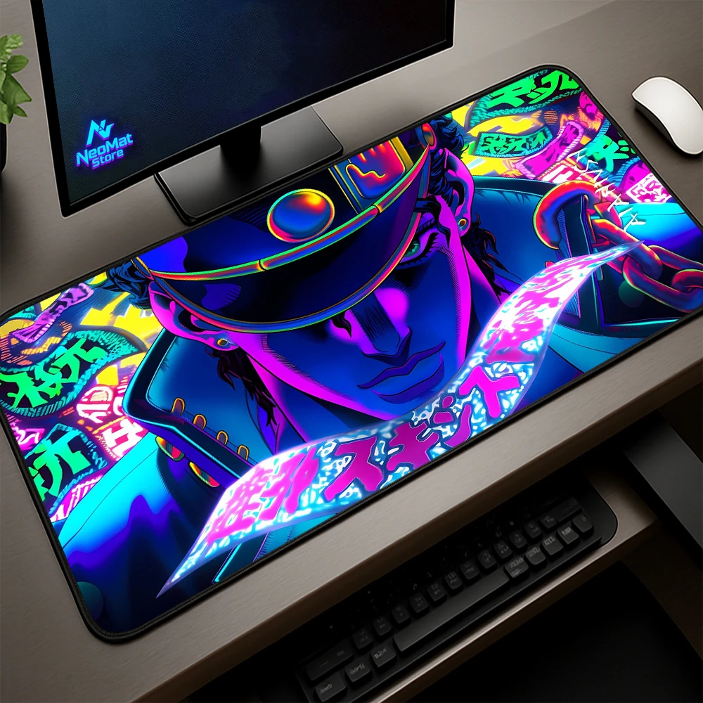Jojo Desk Pad Large Gamer Mousepad Anime Mouse Pads 900x400 Desktop Rubber Mat Pattern Gaming Pad Desk Mat 50x100 Giant Carpet