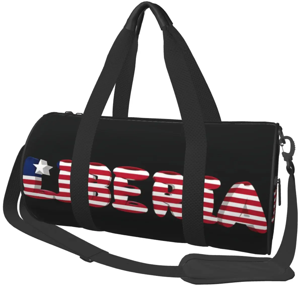 Liberia! Gym Bag Travel Training Sports Bags Male Female Custom Large Capacity Colorful Fitness Bag Oxford Handbags