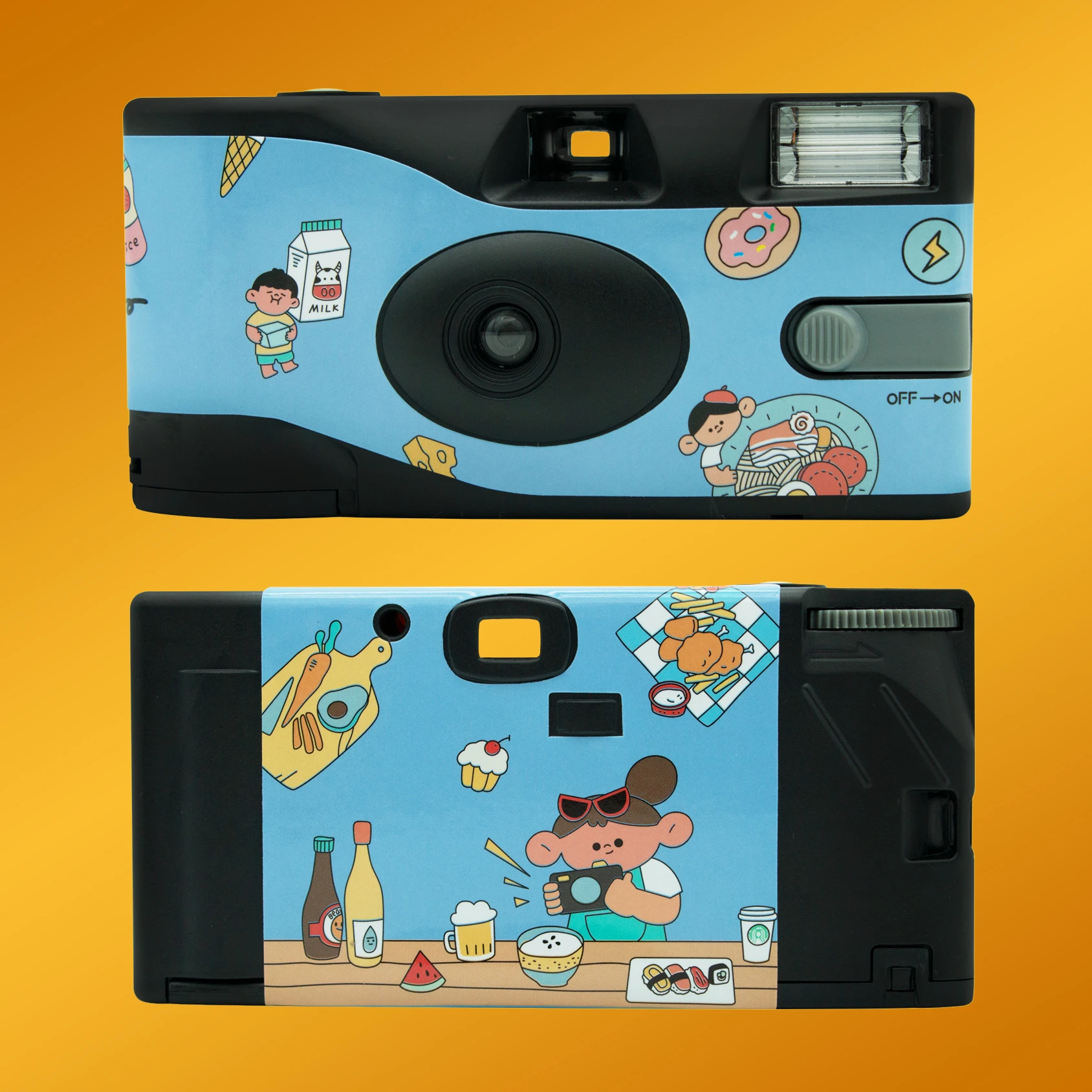 2022 New Single Use One Time Disposable Film Camera with Flash 24 Exposure Photos 31mm F11 30mm F9 ISO400 FYE Retro Camera