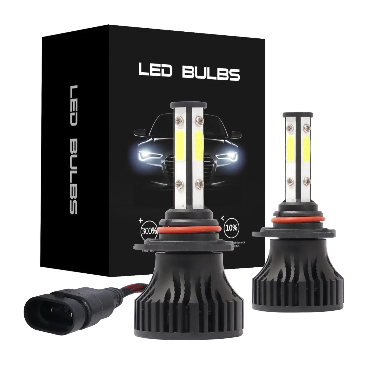 

9005 LED H3 Foglamp 4 Sides Canbus 6000K LED Fog Light Bulbs 26W H13 H11 H4 H7 9005 9006 Auto Front DRL Daytime Driving Lamp COB