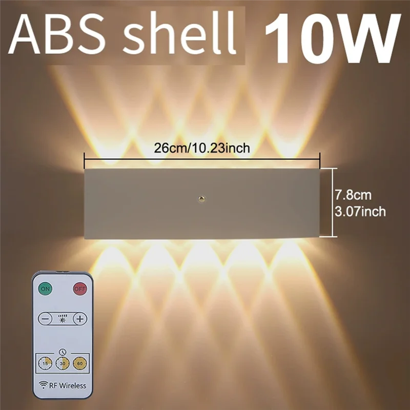 

ABZC-LED Wall Lamp Indoor Wall Light Up And Down Light Bedroom Living Room Stairs Lighting Charging Without Plug-In Cable