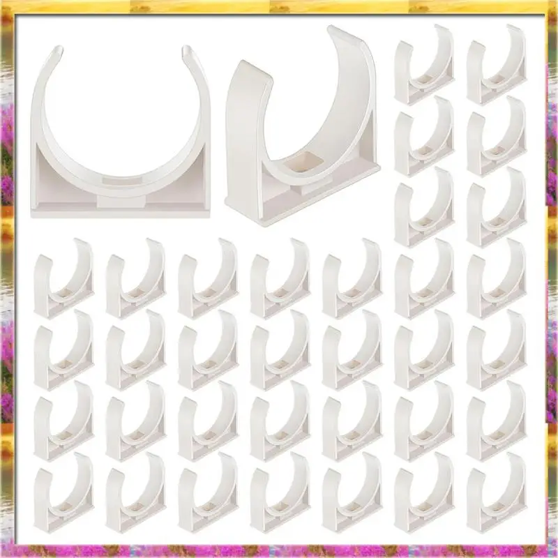 Must Have 50 Pack 2 Inch U-Shaped PVC Water Pipe Clamps Clips Pipe Hangers Holder Pex Tubing Clamps Plastic Water Pipes Support