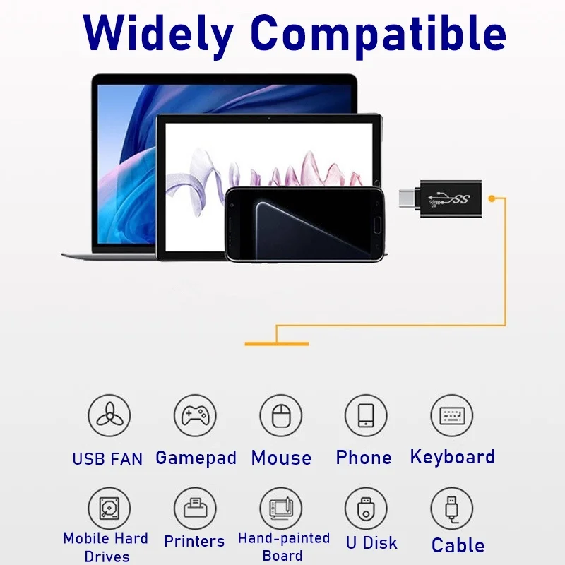 NNBILI Uniwersalny adapter OTG typu C z męskiego złącza USB typu C na żeńskie złącze Micro USB USB-C do Macbooka Samsung Huawei