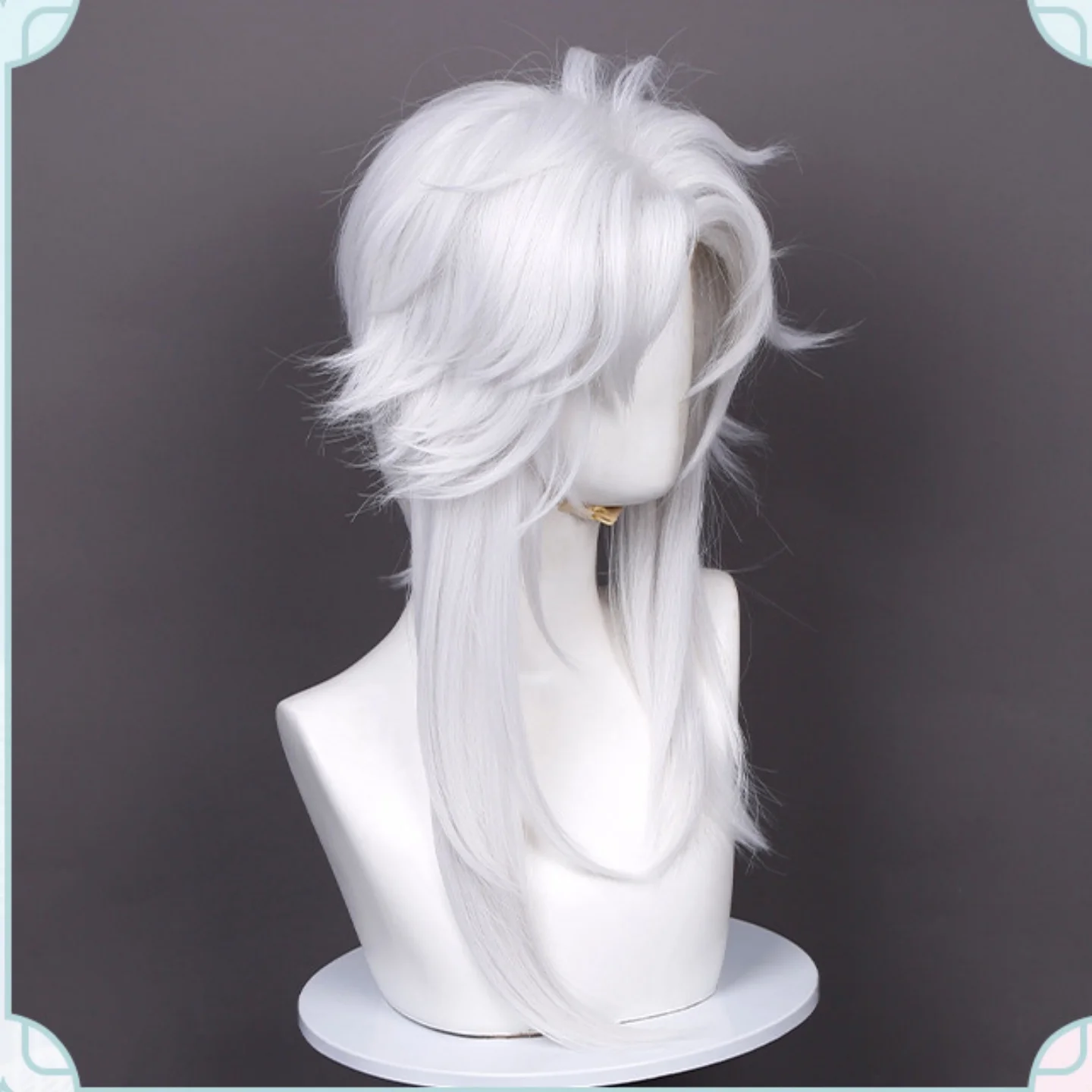 Game Pierrot Cosplay Wig Rose Net The Freak Circus Pierrot Wig Halloween Party 4