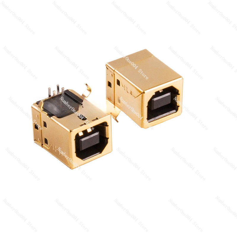 

Gold Plated USB / 2.0 connector B female seat 90 degree plug-in plate gold plated female seat printer female seat interface