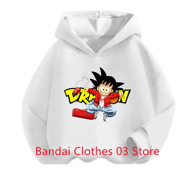 

Dragonball Outerwear 2 to 12 Year Tops Boy Baby Girl Clothes Goku Hoodie Sweatshirt for Children Girl 2024 Spring Clothing Kids