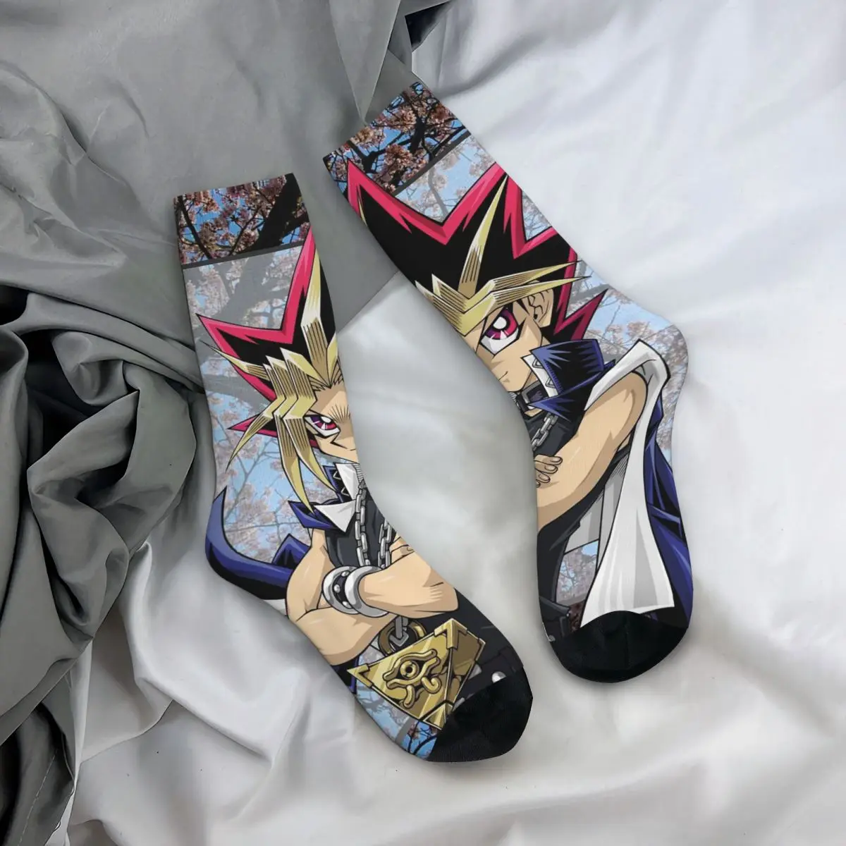 

Всесезонные чулки для экипажа Yu Gi Oh, носки в стиле аниме, повседневные длинные носки, аксессуары для мужчин и женщин, подарок на день рождения