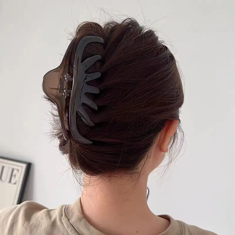 korea large hair claw  for women fashion big hair clip girls claw clip for thick hair black hairclip ponytail clip accessories