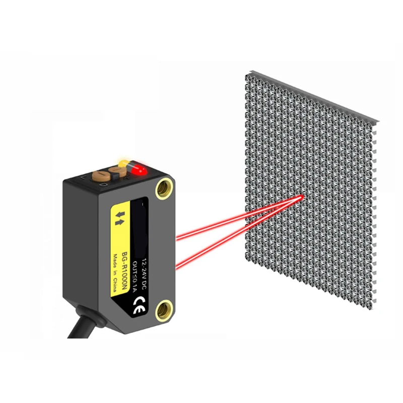 

BG-R1000N square laser photoelectric switch diffuse reflection small spot laser red light sensor