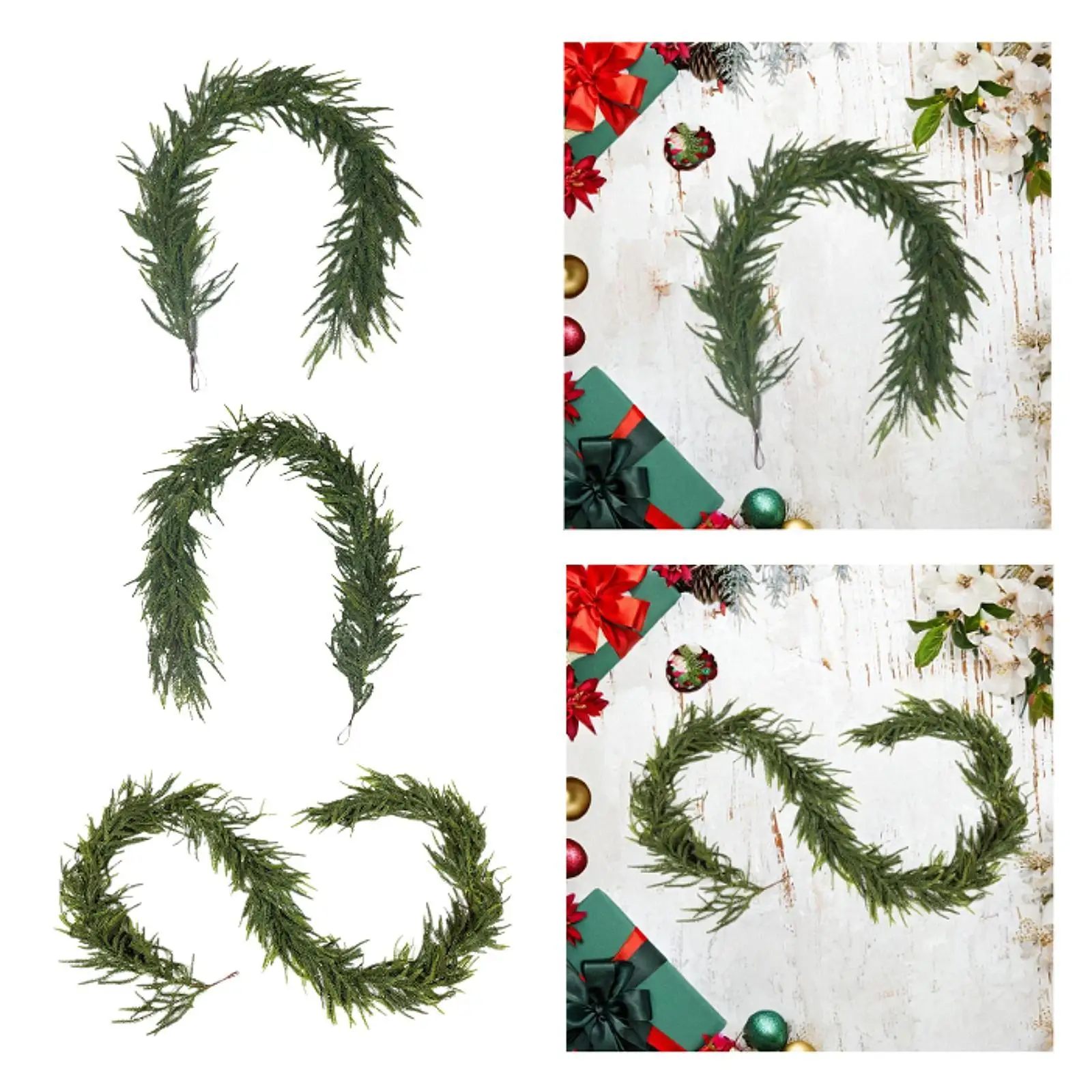 Norfolk Pine Christmas Garland Rustic Decorative for Railing Festival Wall