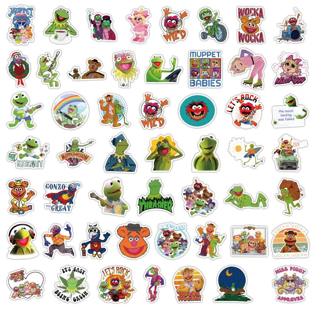 10/30/50PCS The Muppet Show Kermit the Frog Cartoon Sticker DIY Phone Laptop Luggage Skateboard Graffiti Decals Fun for Kid