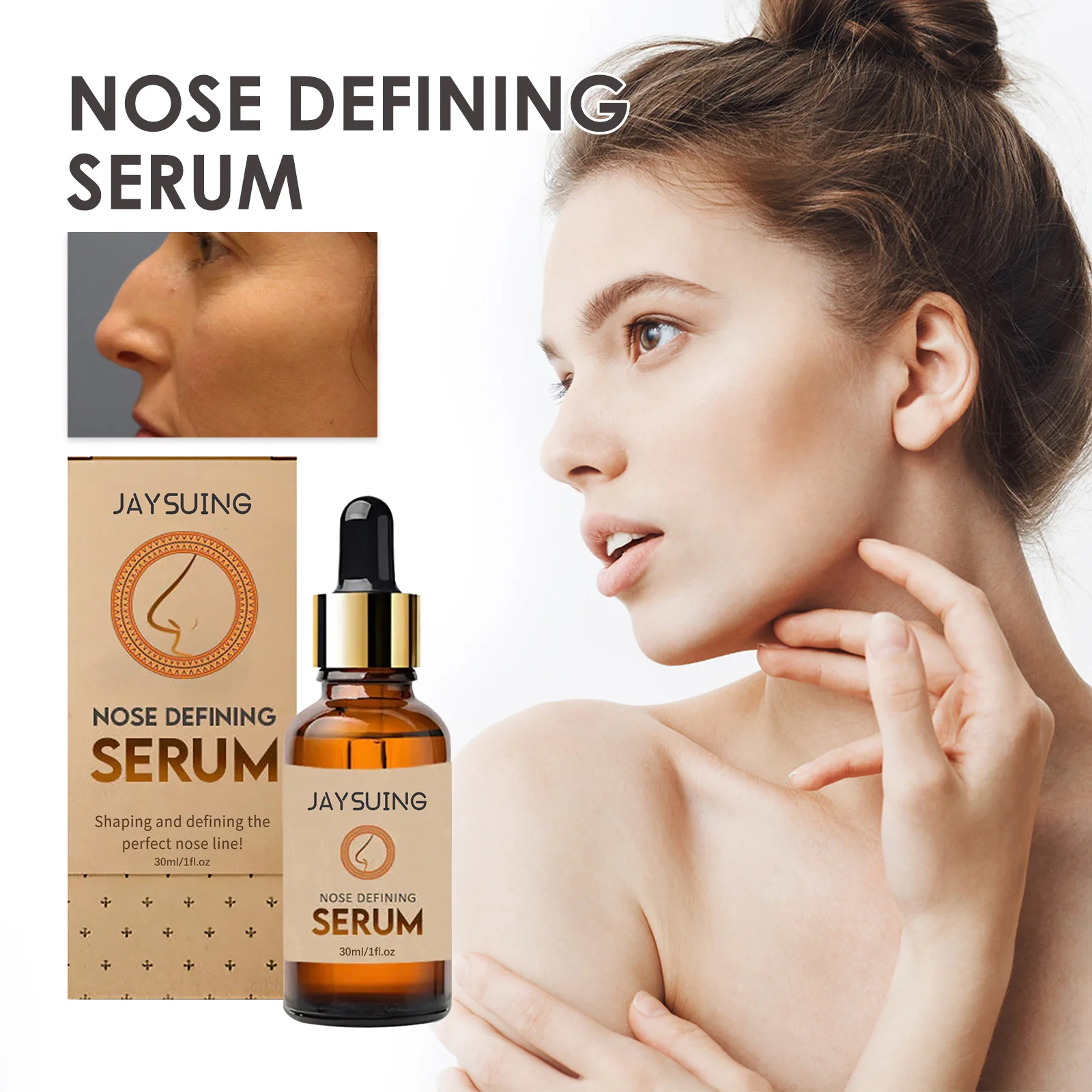 

Jaysuing Nose Stereotyping Essence Nose Compact Massage Nose Ailar High Nose Beam Beauty Essence