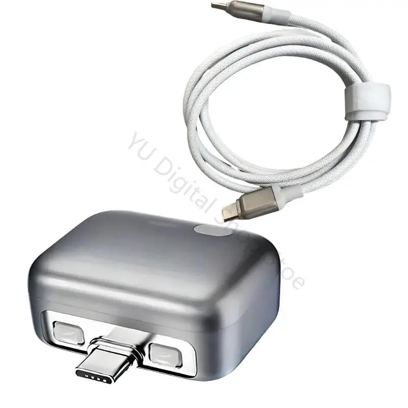 96BA USB-C-Volllade-Trennzubehör zum Aufladen Bett, kompakter Trennadapter mit Kabel für Telefone, Tablets – Detail 4