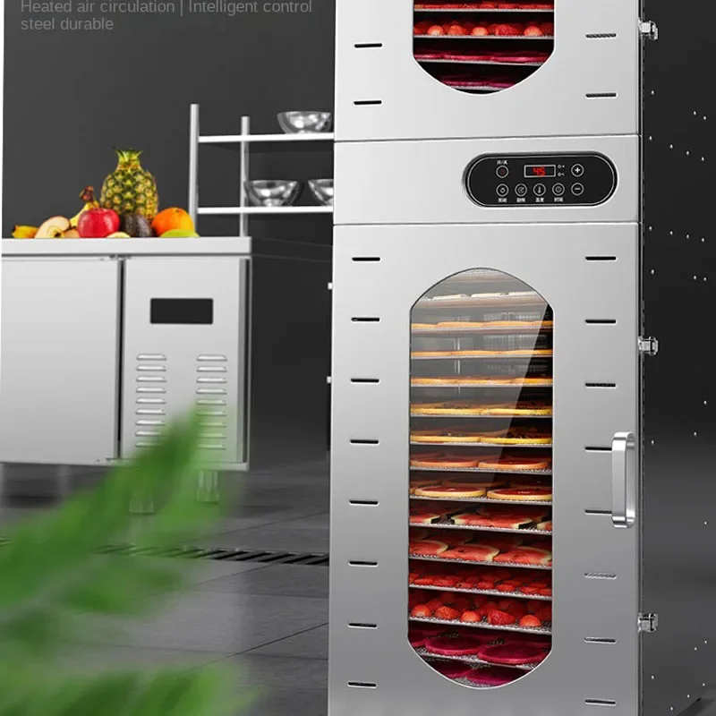 Large Dehydrator Fruit and Vegetable Food Dryer Without Flower Mango Longan Mushroom Food Beef Sausage Fish Chicken Duck Bellows